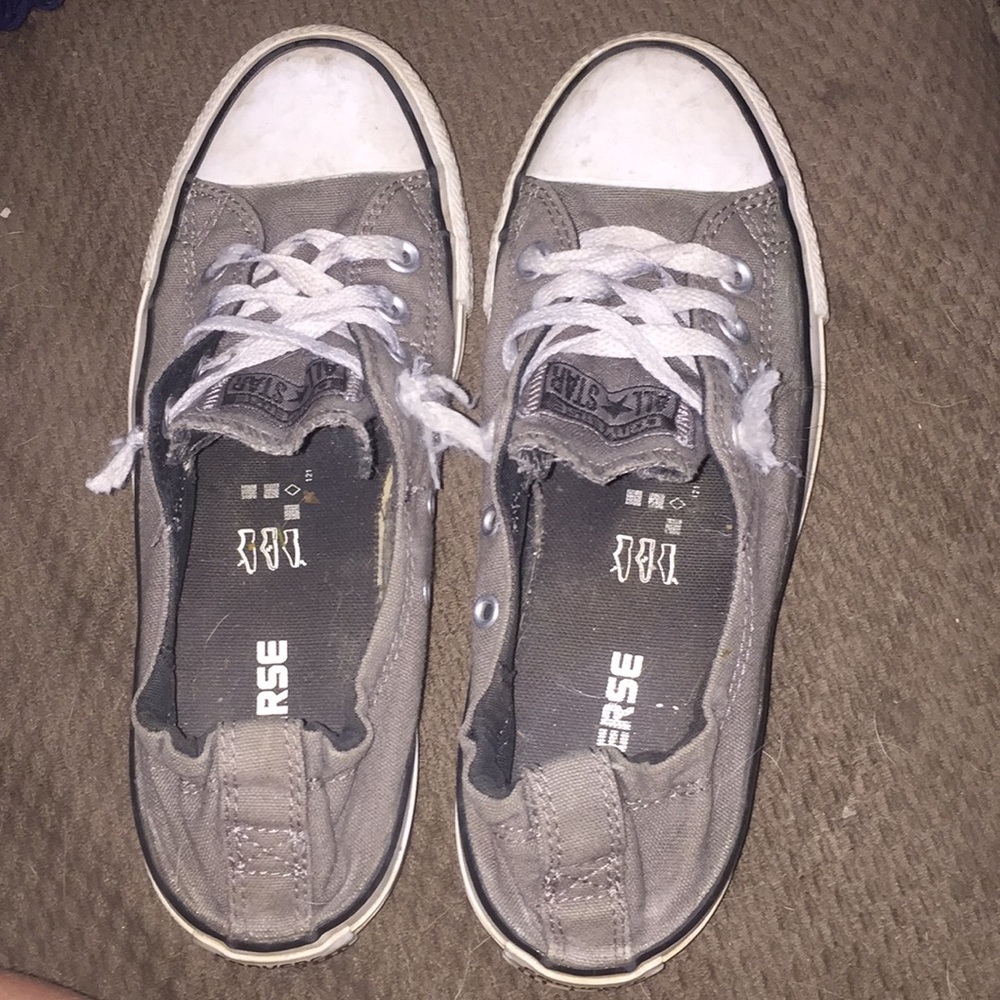 Grey slip on converse